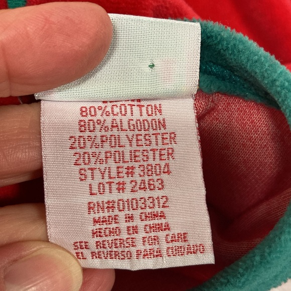 Merry Christmas by just love red velour Christmas tree my first jumpsuit 12m - Picture 8 of 8